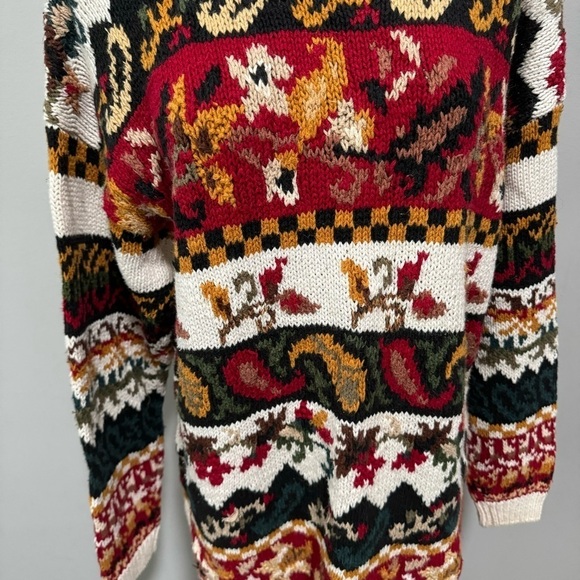 Private Collection by Carolina Colours Paisley Stripe Vintage Sweater Unique - Picture 3 of 5